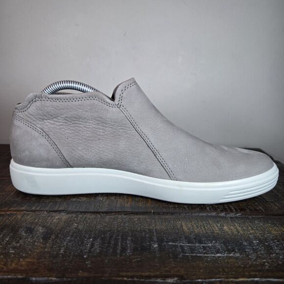 Ecco Gray Ankle Boots with Side Zipper - Picture 8 of 14